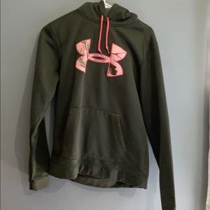 Under Armour Green and Pink Camo Hoodie